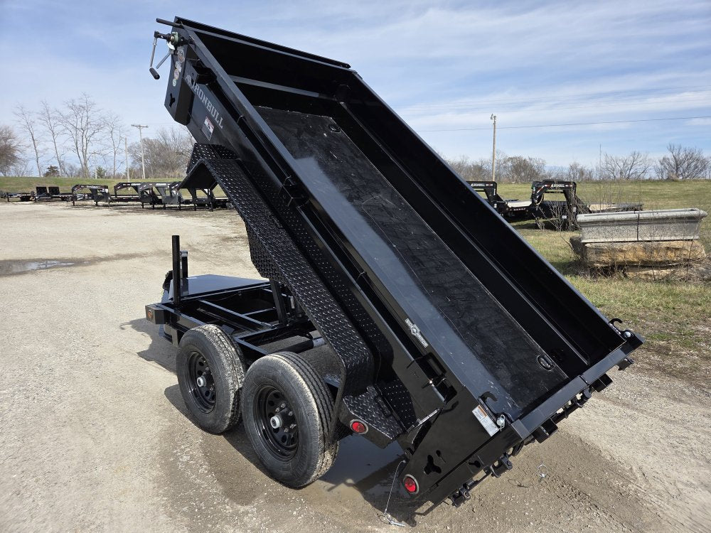 10' x 60" Iron Bull DTB Bumper Pull Dump Trailer 18" Side Walls - (2) 5200 lb Axles 104801 - Stryker Dealership Group