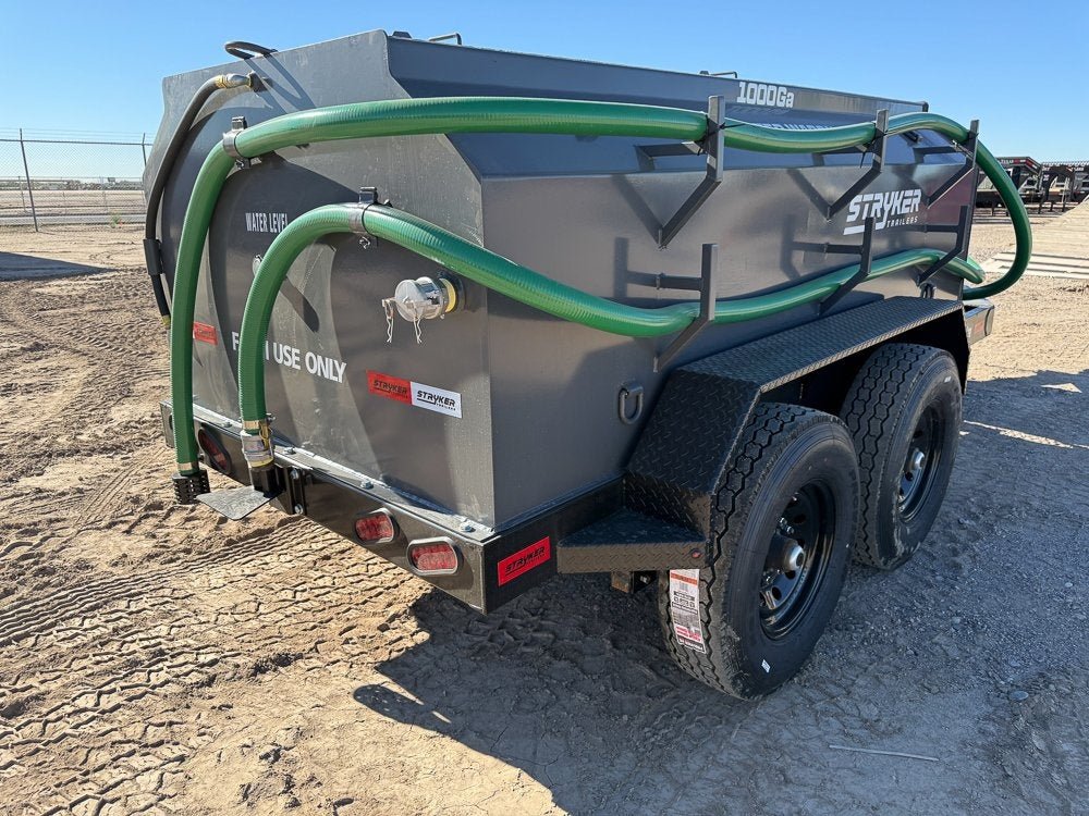 1000 Gallon Water Tank Trailer with Pump and Hose 003732 - Stryker Dealership Group