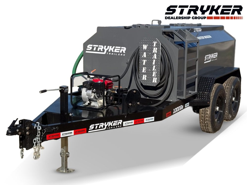 1000 Gallon Water Tank Trailer with Pump and Hose - Water Tank Trailer - Stryker Dealership Group