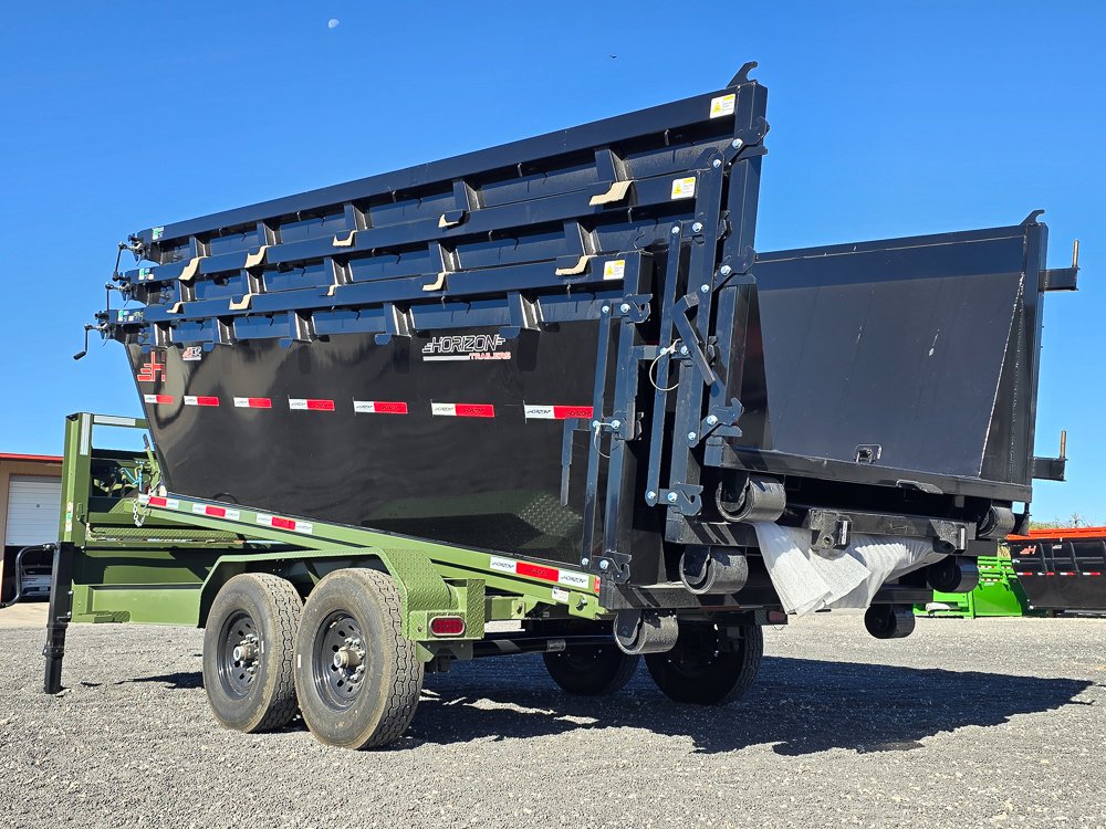 Horizon 16' RDZ GN Roll off Bundle (2) 7k Axles + 3 Bins w/ 4' Walls 7410-C