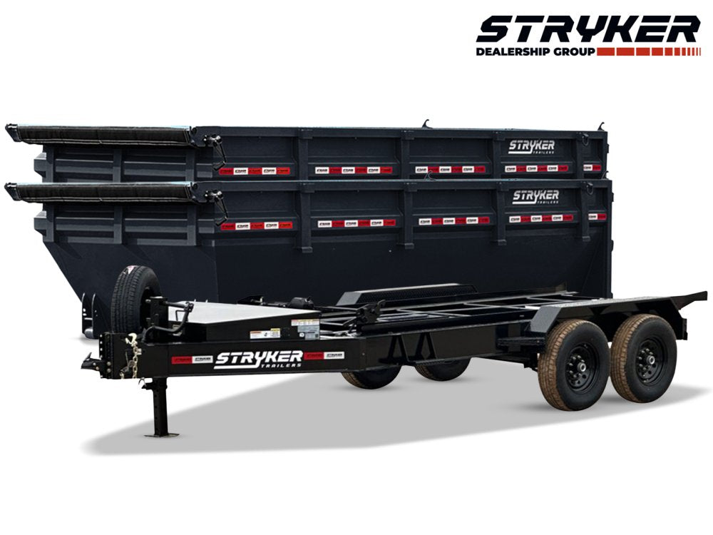 Stryker 16' BP Roll off Bundle (2) 7k Axles + 2 Bins w/ 4' Walls 2503-A