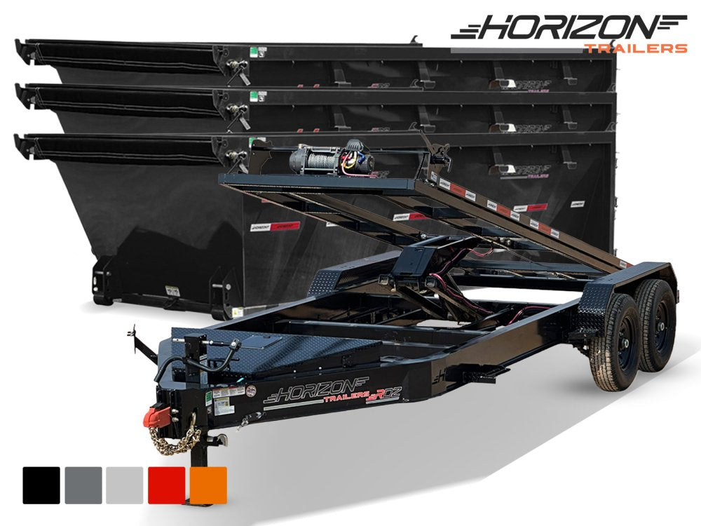 Horizon 14' RDZ BP Roll off Bundle (2) 7k Axles + 3 Bins w/ 4' Walls 1930-A