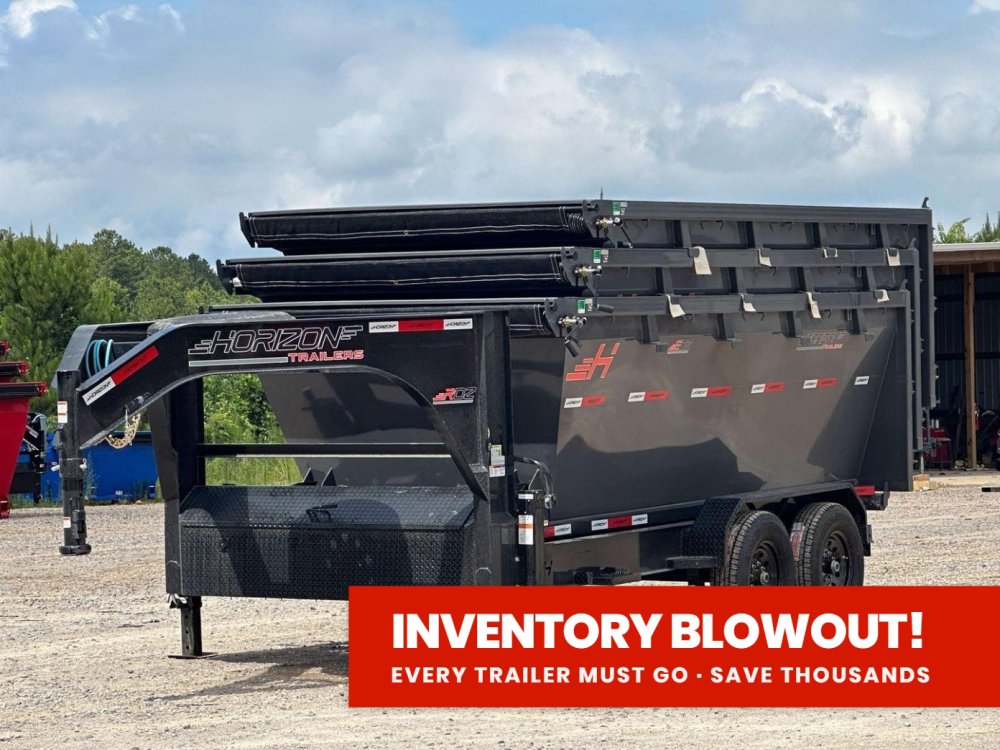 Horizon 16' RDZ GN Roll off Bundle (2) 7k Axles + 3 Bins w/ 4' Walls 3892-C