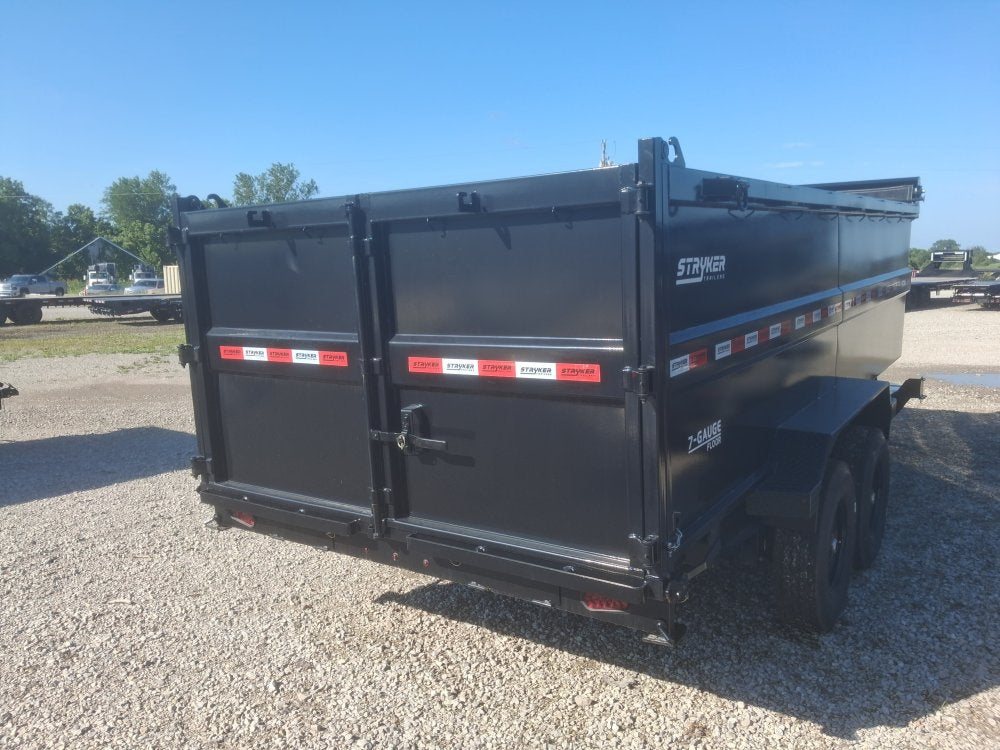 16' Stryker SDT Bumper Pull Dump Trailer 48" Side Walls - (2) 7k Axles 3760