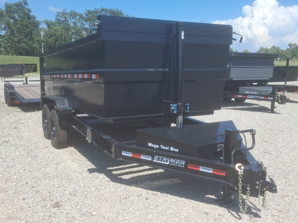 16' Stryker SDT Bumper Pull Dump Trailer 48" Side Walls - (2) 7k Axles 3760