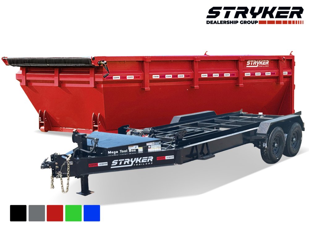 Stryker 16' BP Roll Off Bundle (2) 7k Axles + Bin 4' Walls R1BP16