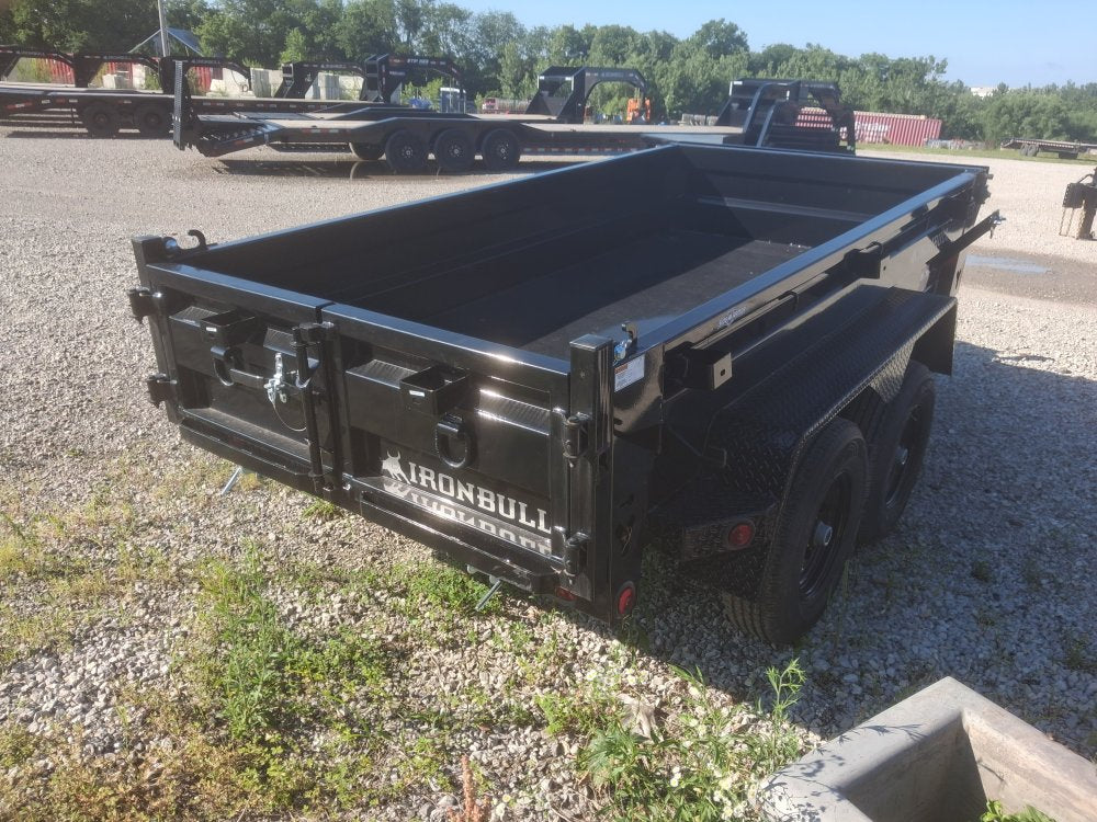 10' x 60" Iron Bull DTB Bumper Pull Dump Trailer 18" Side Walls - (2) 5200 lb Axles 104801