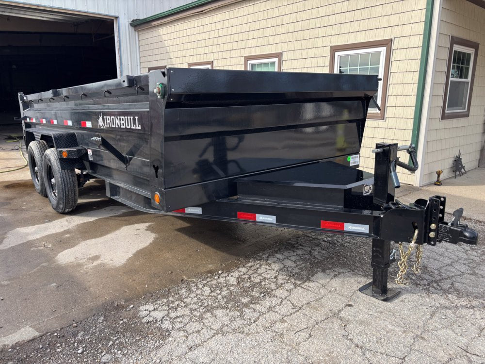 16' x 83" Iron Bull DTB Bumper Pull Dump Trailer 24" Side Walls - (2) 7,000 lb Axles 109834
