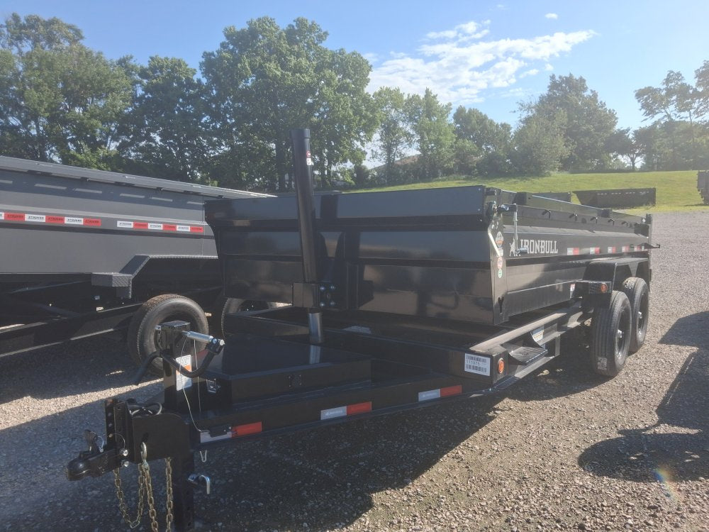 16' x 83" Iron Bull DTB Bumper Pull Dump Trailer 36" Side Walls - (2) 7,000 lb Axles 111975