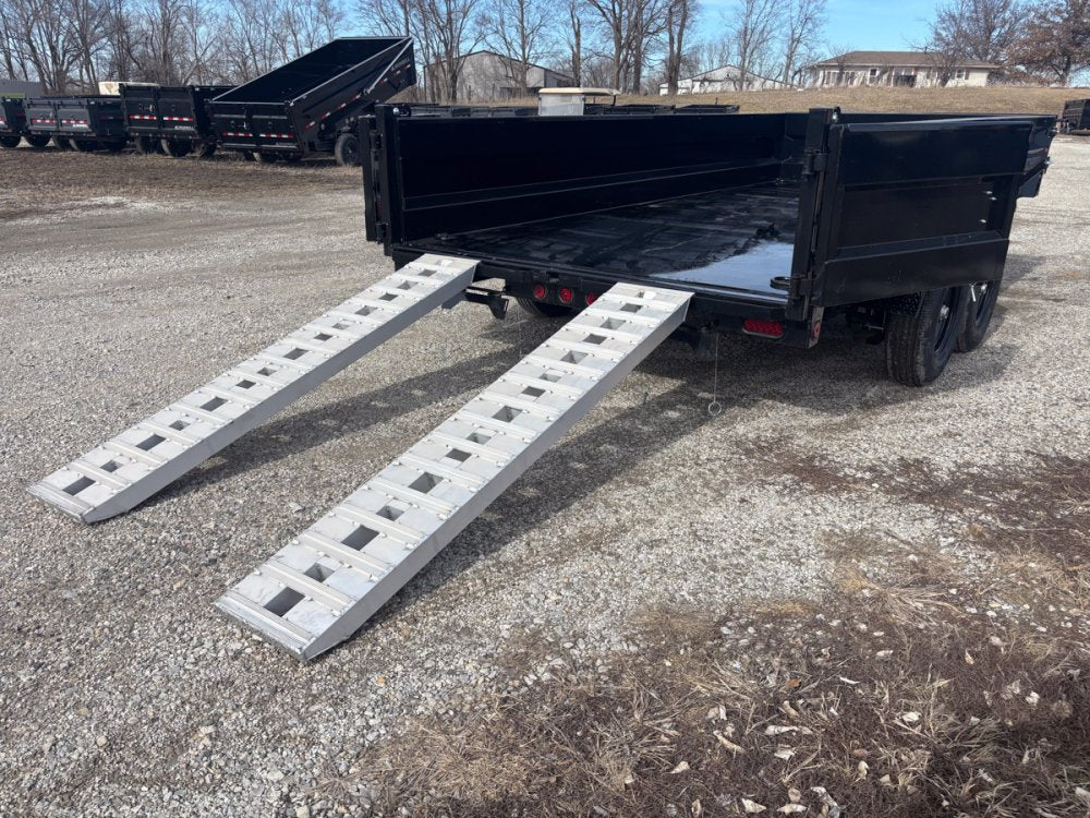 16' x 83" Iron Bull DWB Bumper Pull Dump Trailer 24" Side Walls - (2) 7,000 lb Axles 112400