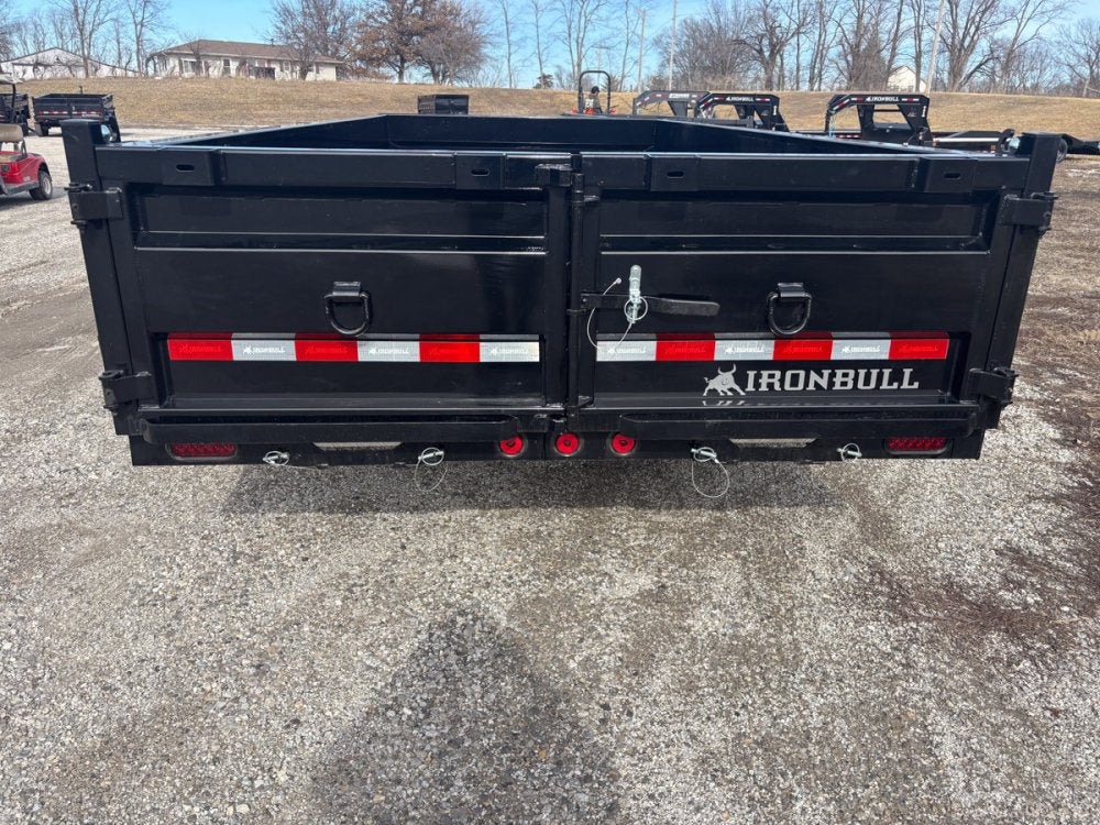 16' x 83" Iron Bull DWB Bumper Pull Dump Trailer 24" Side Walls - (2) 7,000 lb Axles 112400