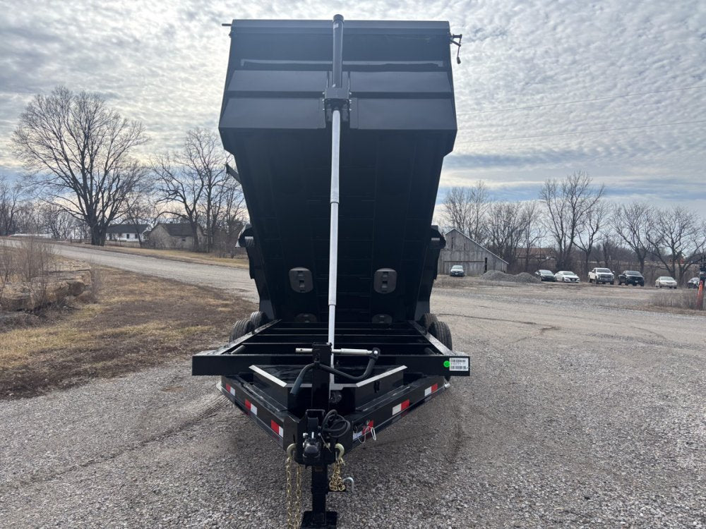 14' x 83" Iron Bull DTB Bumper Pull Dump Trailer 48" Side Walls - (2) 7,000 lb Axles, Telescopic 110771
