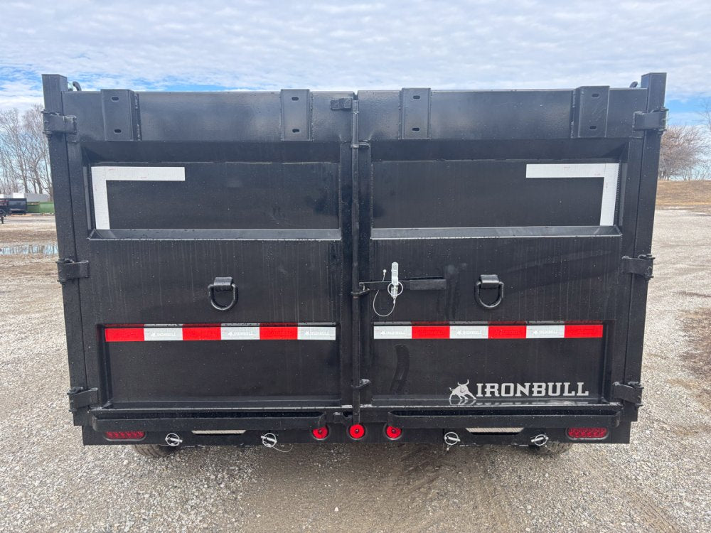 14' x 83" Iron Bull DTB Bumper Pull Dump Trailer 48" Side Walls - (2) 7,000 lb Axles, Telescopic 110771