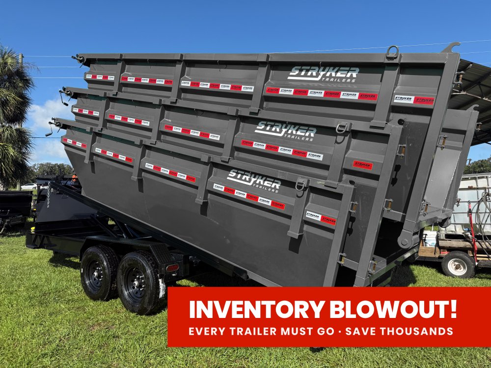 Stryker 16' BP Roll off Bundle (2) 7k Axles + 3 Bins w/ 4' Walls 00255A