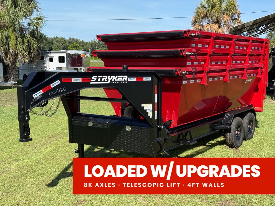 Stryker 16' GN Roll off Bundle (2) 8k Axles + 3 Bins w/ 4' Walls 00288A