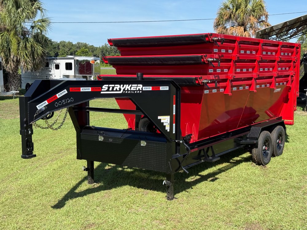 Stryker 16' GN Roll off Bundle (2) 8k Axles + 3 Bins w/ 4' Walls 00288A