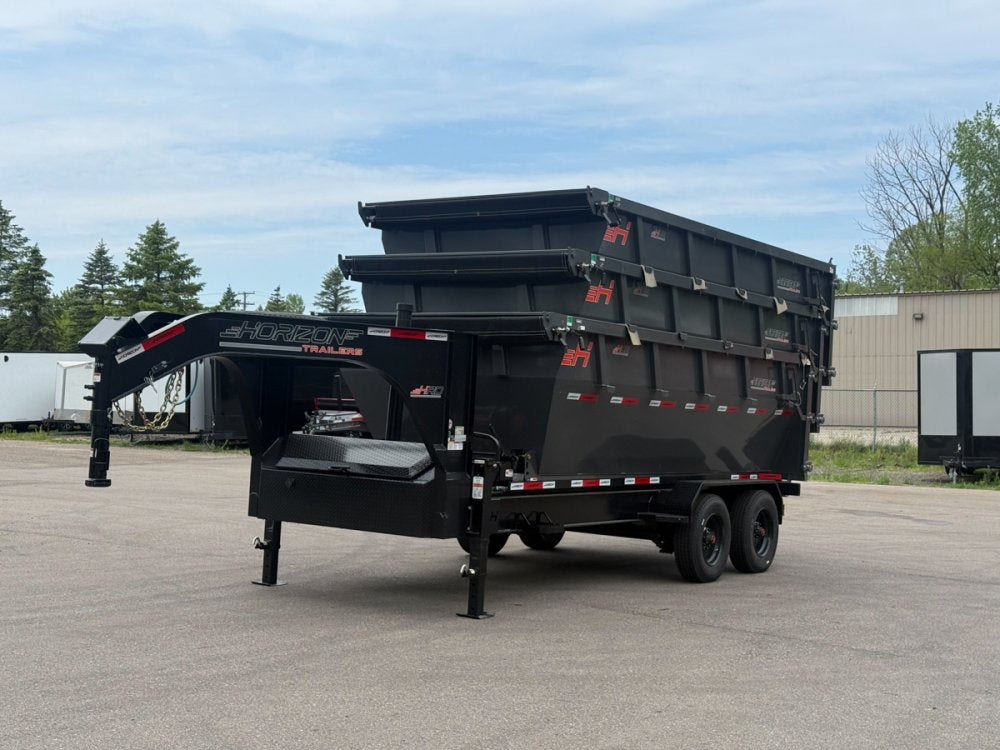 Horizon 16' HRD GN Roll off Bundle (2) 10k Axles + 3 Bins w/ 4' Walls 014954