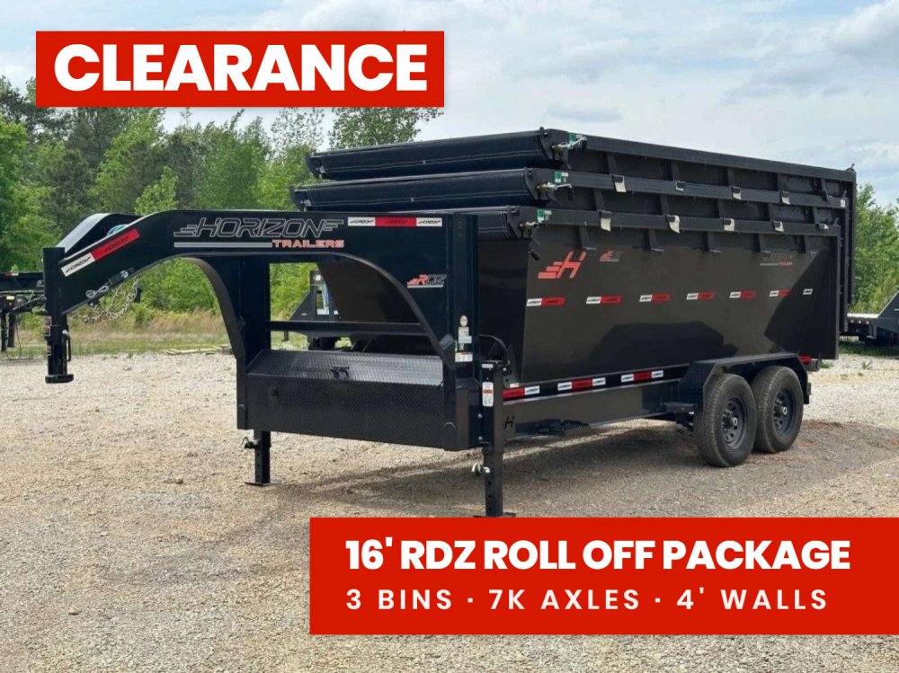 Horizon 16' RDZ GN Roll off Bundle (2) 7k Axles + 3 Bins w/ 4' Walls 016368