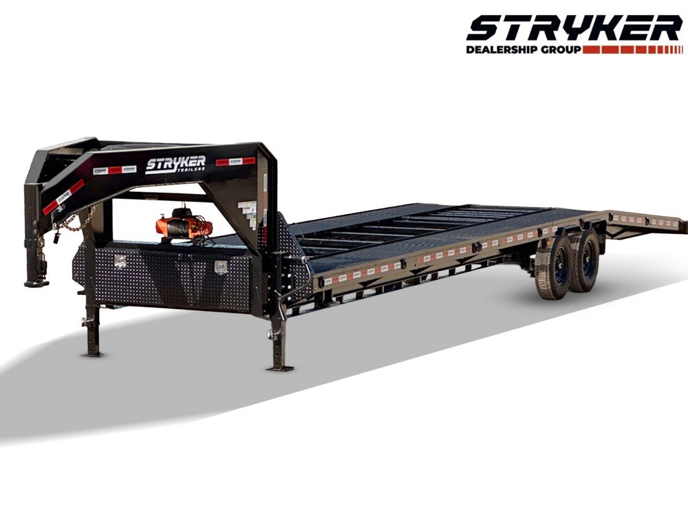 36' Stryker Gooseneck Mesh Deck Multi Car Haulers (2) 8k Axles - 12k GVWR Derated 004597