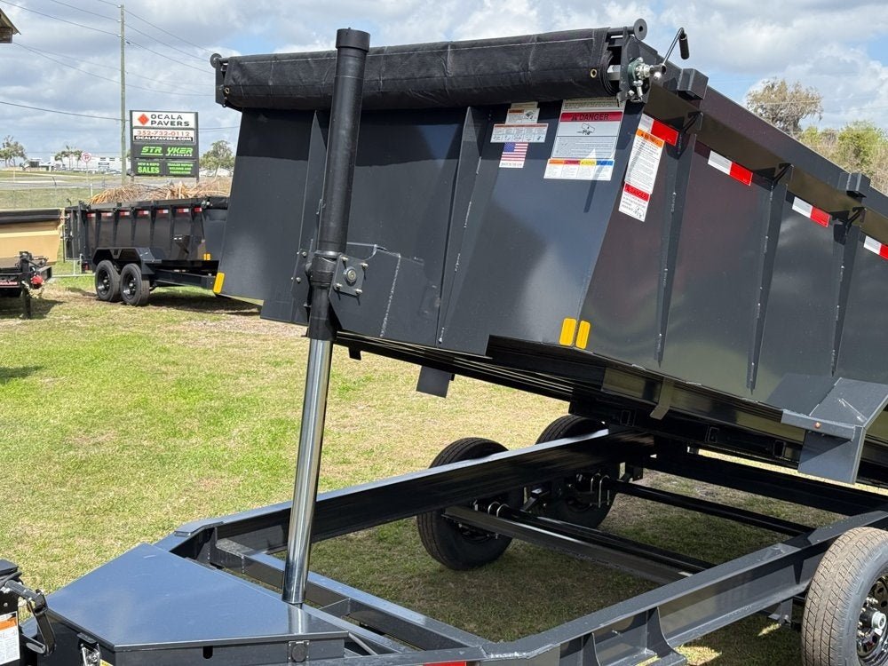 14' Hillcrest Bumper Pull Dump Trailer Telescopic 40" Side Walls - (2) 7k Axles 000103