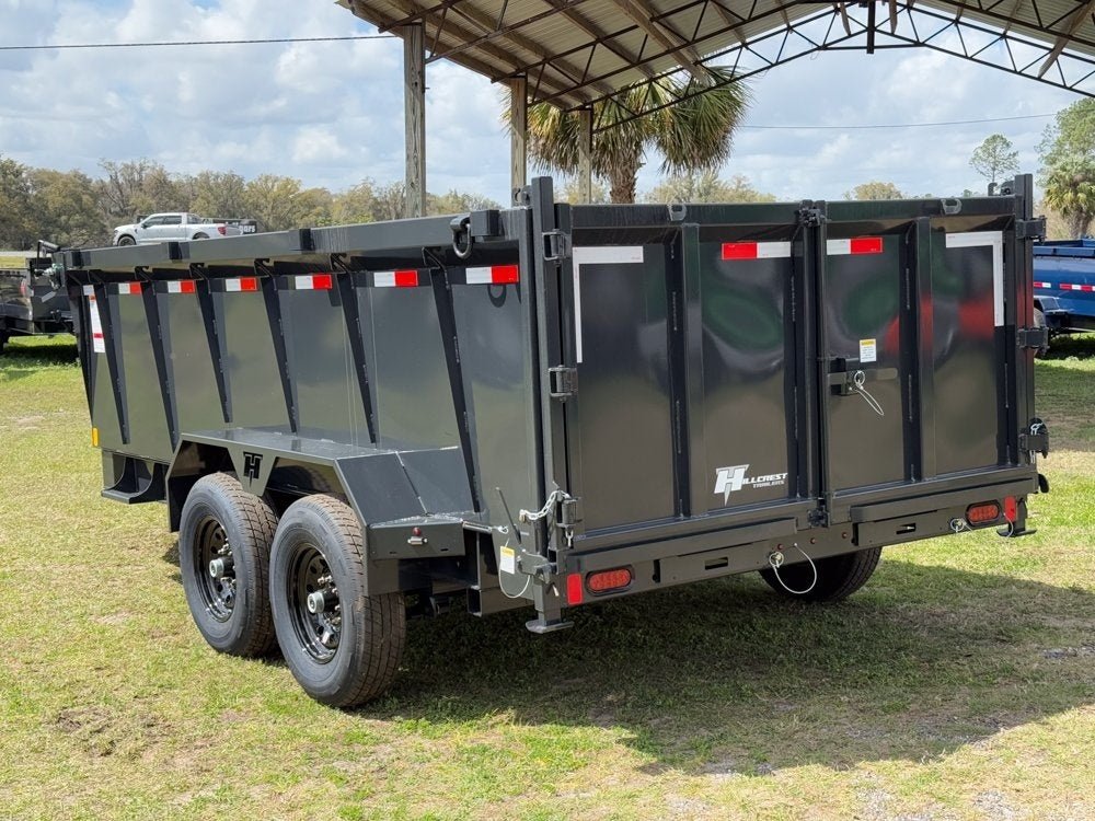 14' Hillcrest Bumper Pull Dump Trailer Telescopic 40" Side Walls - (2) 7k Axles 000103