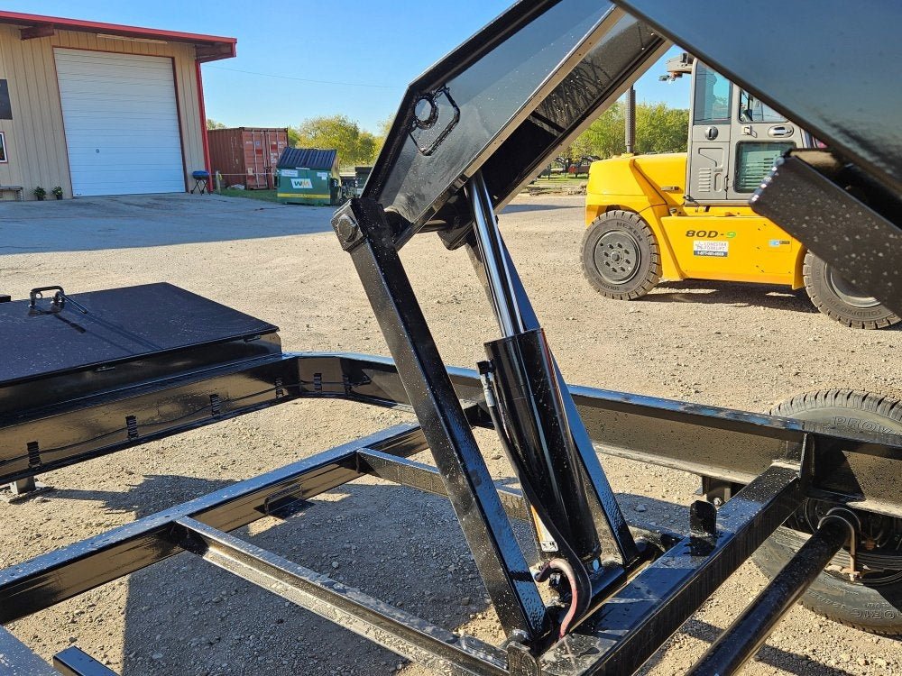 12' EZ7 Dump Trailer 19" Sides 7K Axles 14K GVWR 3 - way Door Slide In Ramps 7310 - Stryker Dealership Group