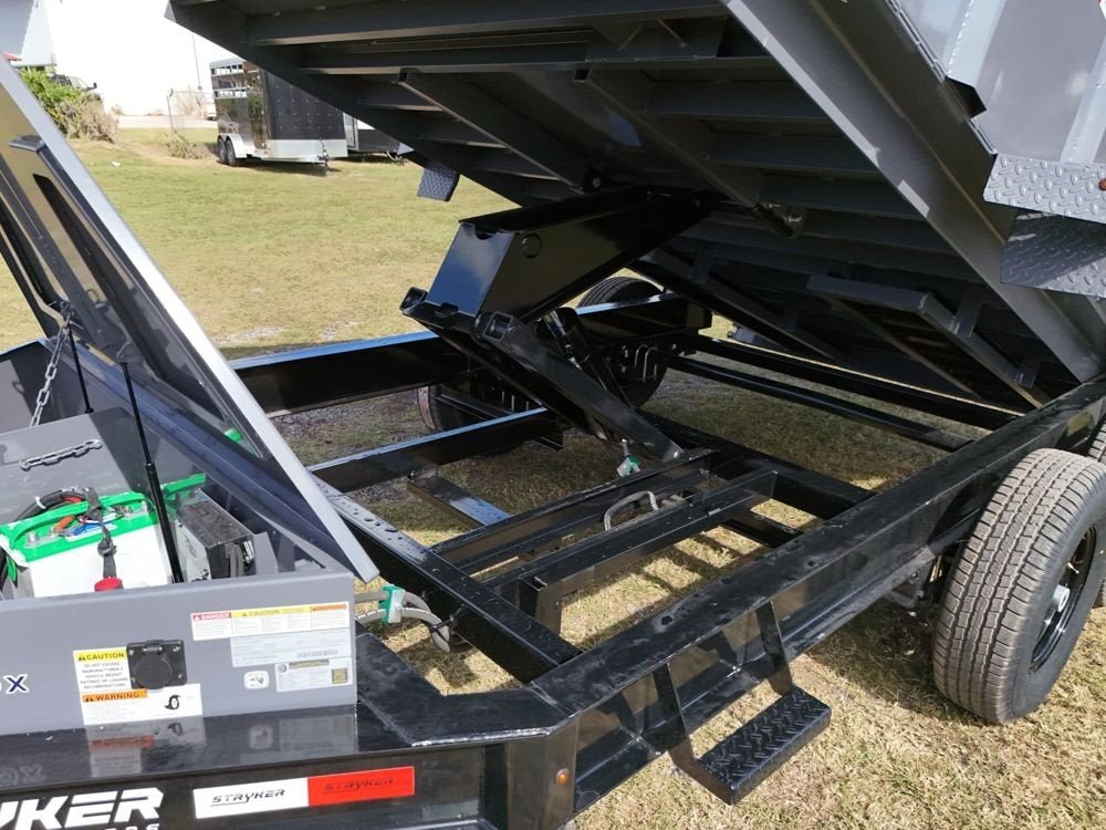 12' SDT Dump Trailer 36" Side Walls - 521 Scissor Lift - 3 Way Gate 2205 - Stryker Dealership Group
