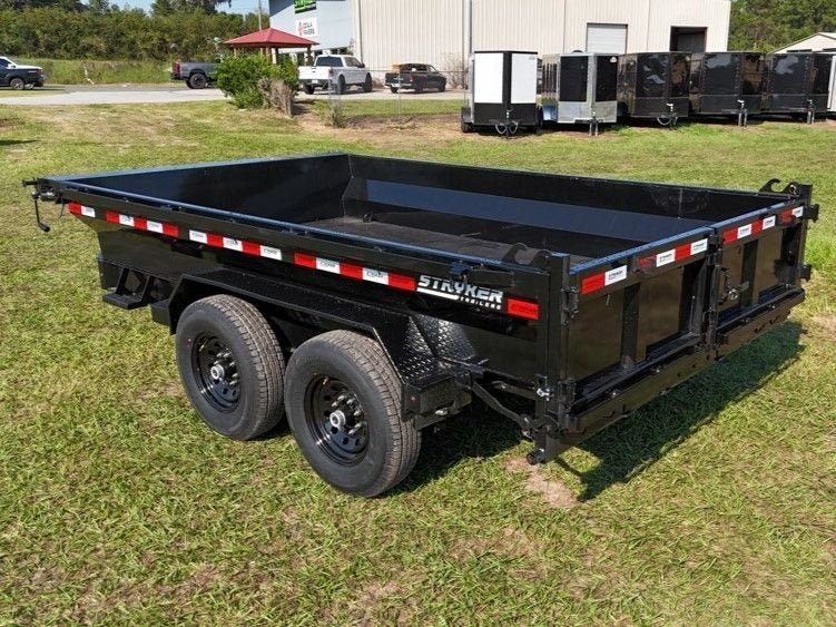 12' Stryker EDT Bumper Pull Dump Trailer 20" Side Walls - (2) 7k Axles 004048 - Stryker Dealership Group
