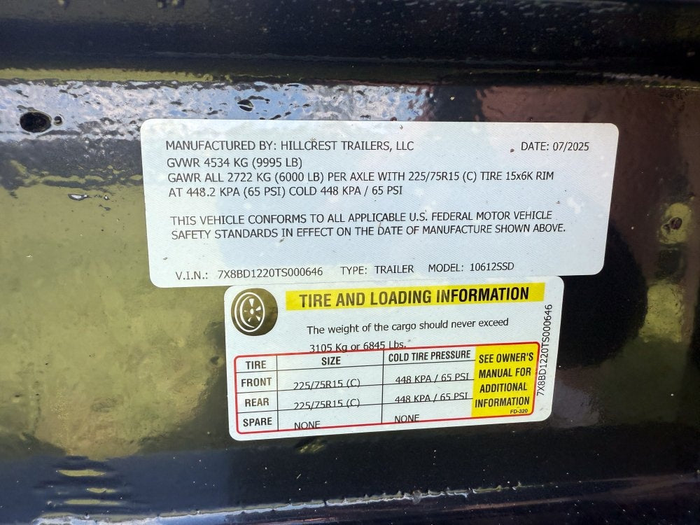 12' Dump Trailer 20" Side Walls - Telescopic Lift - Dump Trailers - Stryker Dealership Group