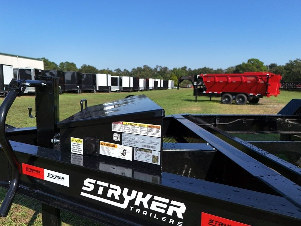 12' EDT Dump Trailer 20" Side Walls - 10 ga Floor - 521 Scissor Lift - 3 Way Gate - DT1 Light Duty - Stryker Dealership Group