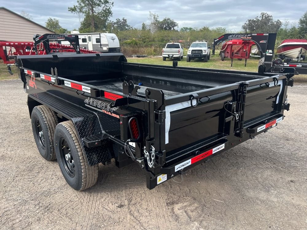 12' EZ7 Dump Trailer 19" Sides 7K Axles 14K GVWR 3-way Door Slide In Ramps - Dump Trailers - Stryker Dealership Group