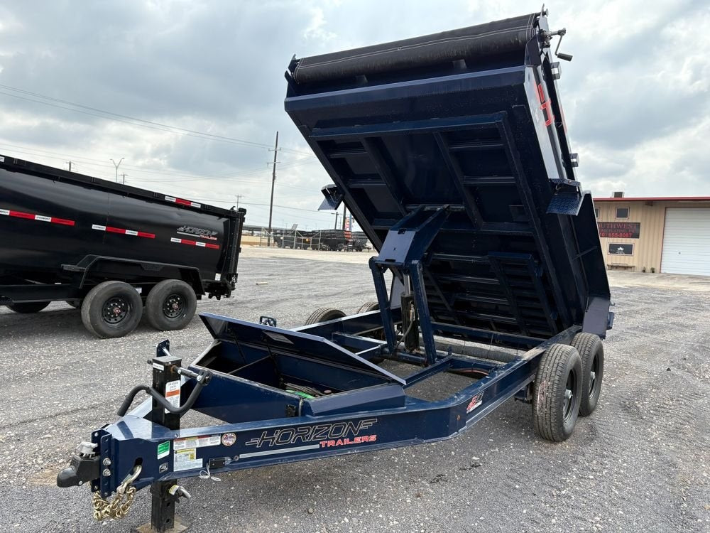 12' EZ7 Dump Trailer 19" Sides 7K Axles 14K GVWR 3-way Door Slide In Ramps - Dump Trailers - Stryker Dealership Group