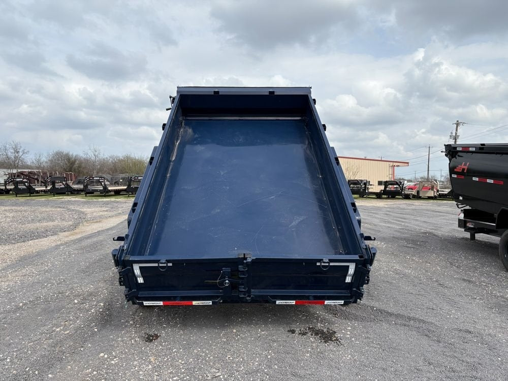 12' EZ7 Dump Trailer 19" Sides 7K Axles 14K GVWR 3-way Door Slide In Ramps - Dump Trailers - Stryker Dealership Group
