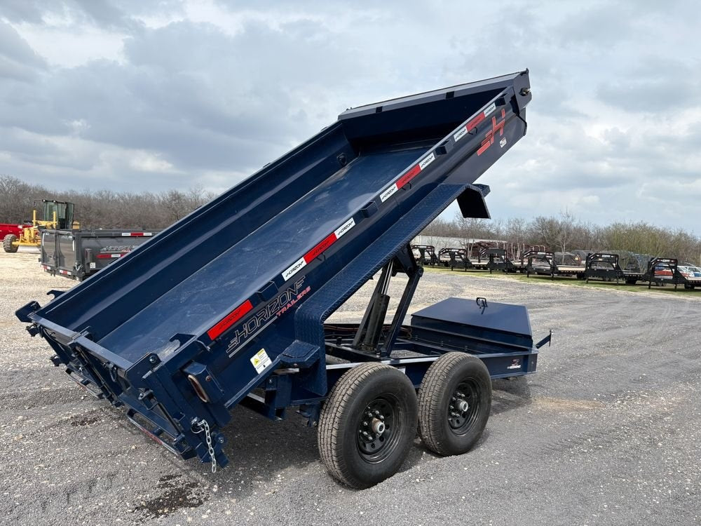 12' EZ7 Dump Trailer 19" Sides 7K Axles 14K GVWR 3-way Door Slide In Ramps - Dump Trailers - Stryker Dealership Group