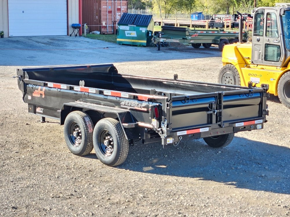 12' EZ7 Dump Trailer 19" Sides 7K Axles 14K GVWR 3-way Door Slide In Ramps - Dump Trailers - Stryker Dealership Group