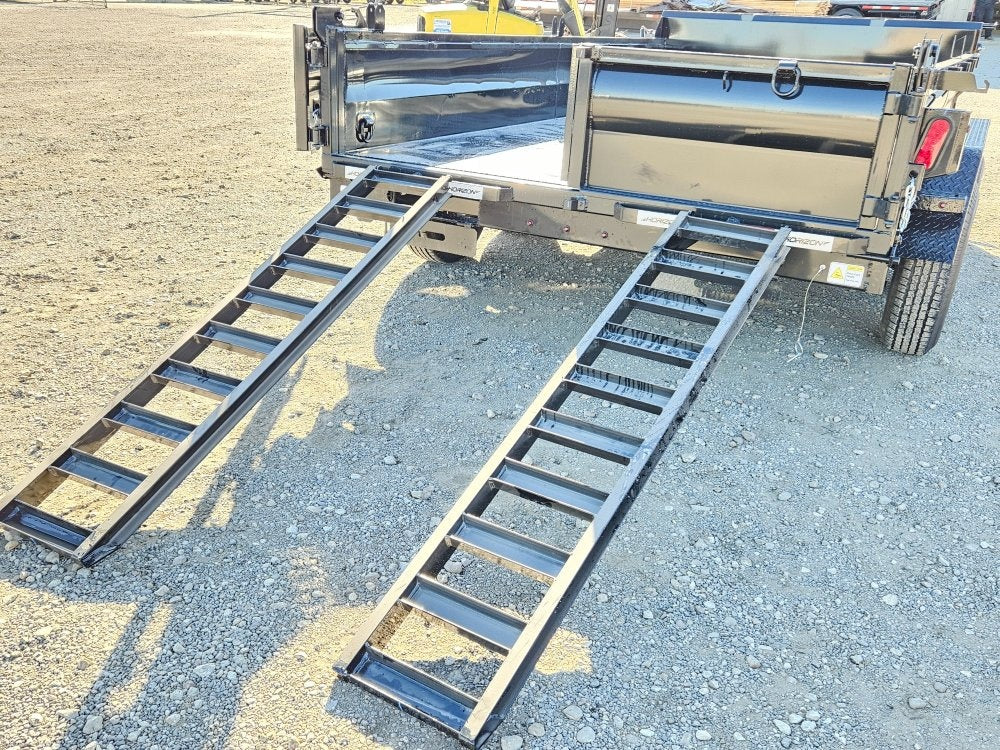 12' EZ7 Dump Trailer 19" Sides 7K Axles 14K GVWR 3-way Door Slide In Ramps - Dump Trailers - Stryker Dealership Group