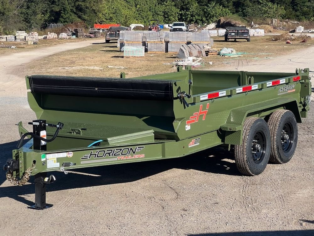 12' EZ7 Dump Trailer 19" Sides 7K Axles 14K GVWR 3-way Door Slide In Ramps - Dump Trailers - Stryker Dealership Group