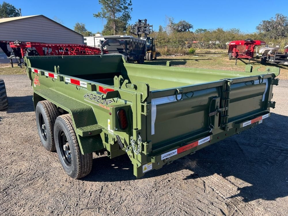 12' EZ7 Dump Trailer 19" Sides 7K Axles 14K GVWR 3-way Door Slide In Ramps - Dump Trailers - Stryker Dealership Group