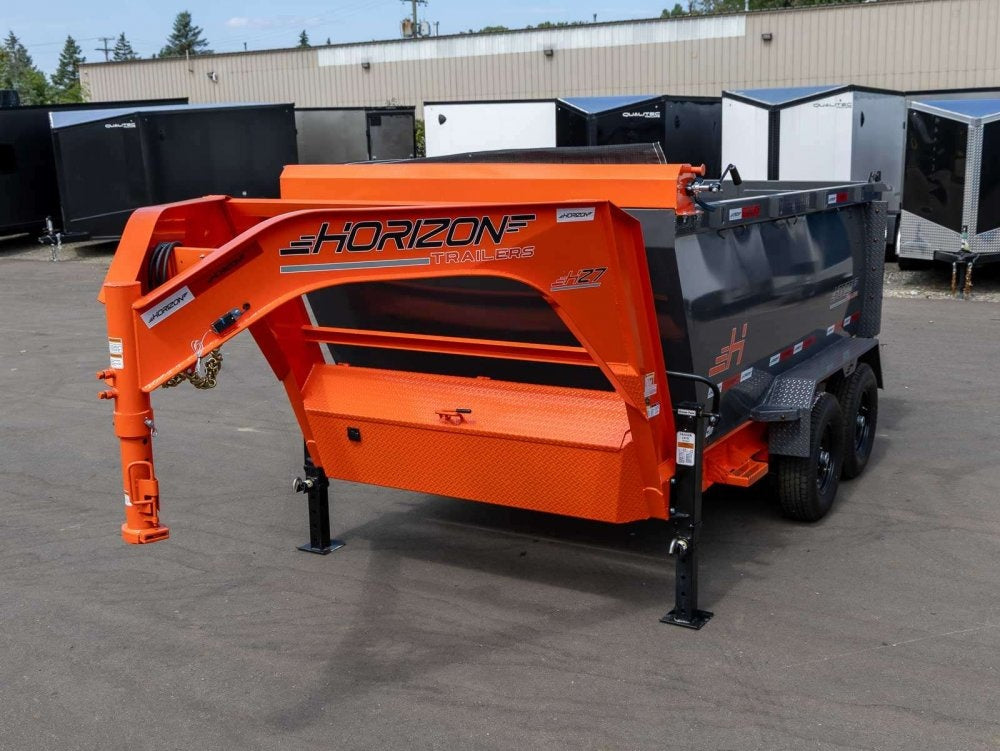 12' HZ7 GN Dump Trailer 2-7k Axles 4' Walls - Dump Trailers - Stryker Dealership Group