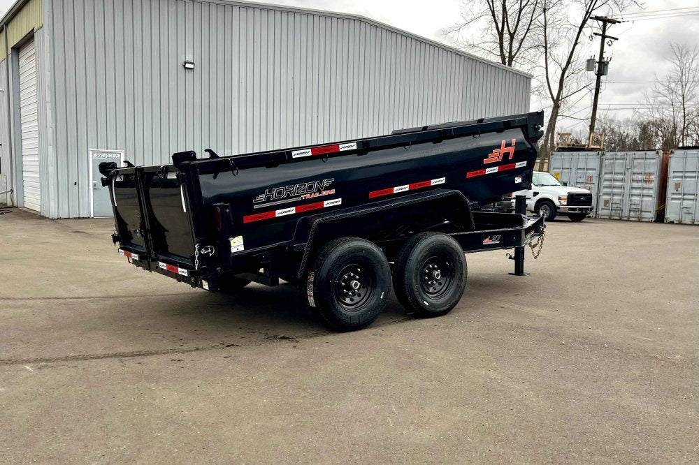 12' LZ7 Dump Trailer 30" Walls - 14k GVWR - Scissor Lift - 14ply Tires - 3 Way Door - Dump Trailers - Stryker Dealership Group