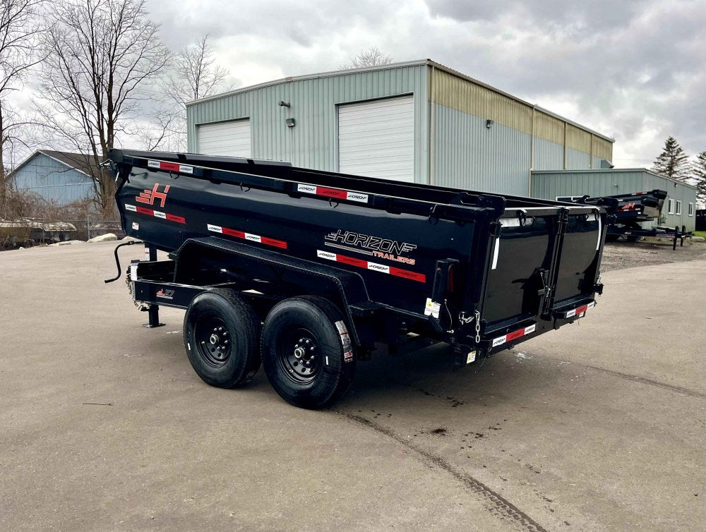 12' LZ7 Dump Trailer 30" Walls - 14k GVWR - Scissor Lift - 14ply Tires - 3 Way Door - Dump Trailers - Stryker Dealership Group