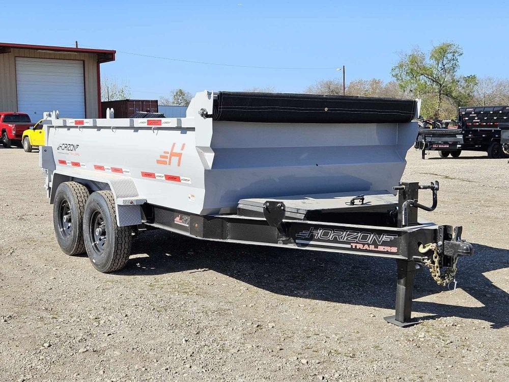 12' LZ7 Dump Trailer 30" Walls - 14k GVWR - Scissor Lift - 14ply Tires - 3 Way Door - Dump Trailers - Stryker Dealership Group