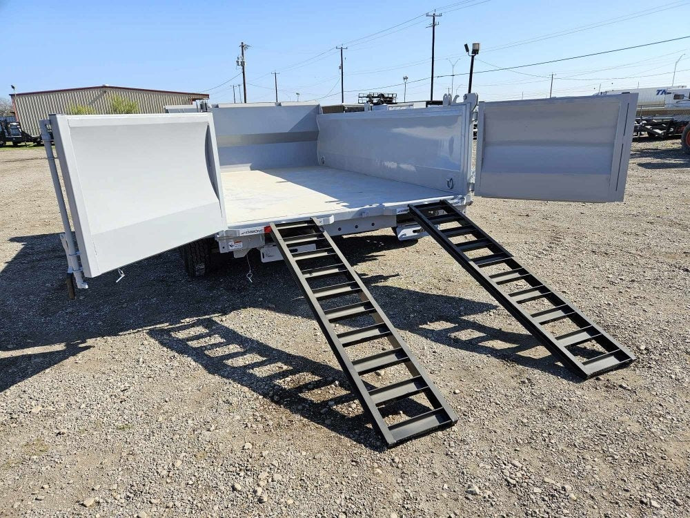 12' LZ7 Dump Trailer 30" Walls - 14k GVWR - Scissor Lift - 14ply Tires - 3 Way Door - Dump Trailers - Stryker Dealership Group