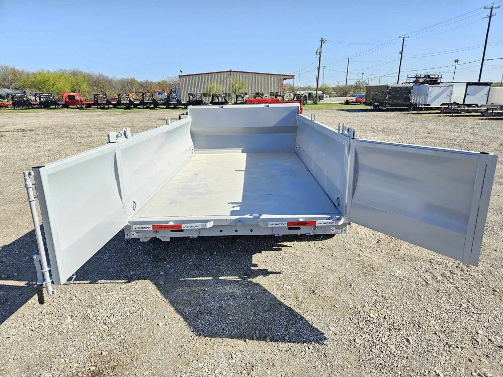 12' LZ7 Dump Trailer 30" Walls - 14k GVWR - Scissor Lift - 14ply Tires - 3 Way Door - Dump Trailers - Stryker Dealership Group