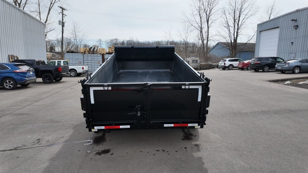 12' LZ7 Dump Trailer 30" Walls - 14k GVWR - Scissor Lift - 14ply Tires - 3 Way Door - DT2 Contractor - Stryker Dealership Group