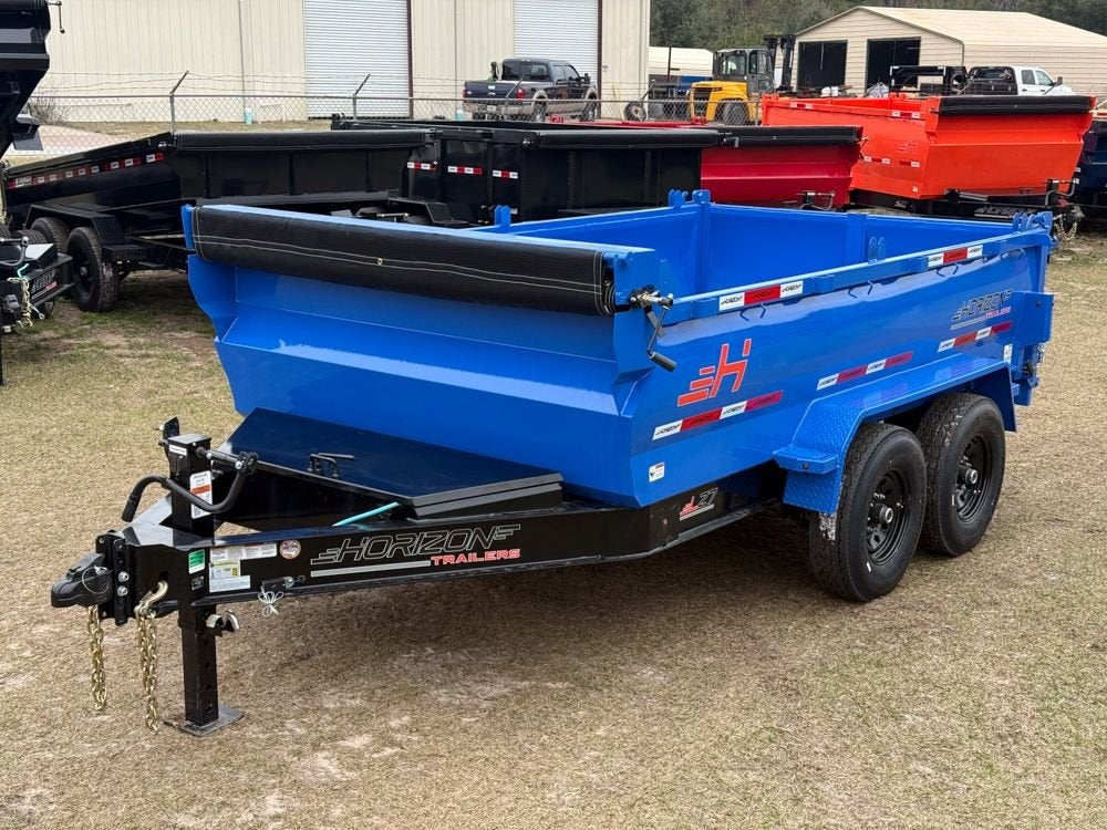 12' LZ7 Dump Trailer 36" Walls - 14k GVWR - Scissor Lift - 14ply Tires - 3 Way Door - Dump Trailers - Stryker Dealership Group