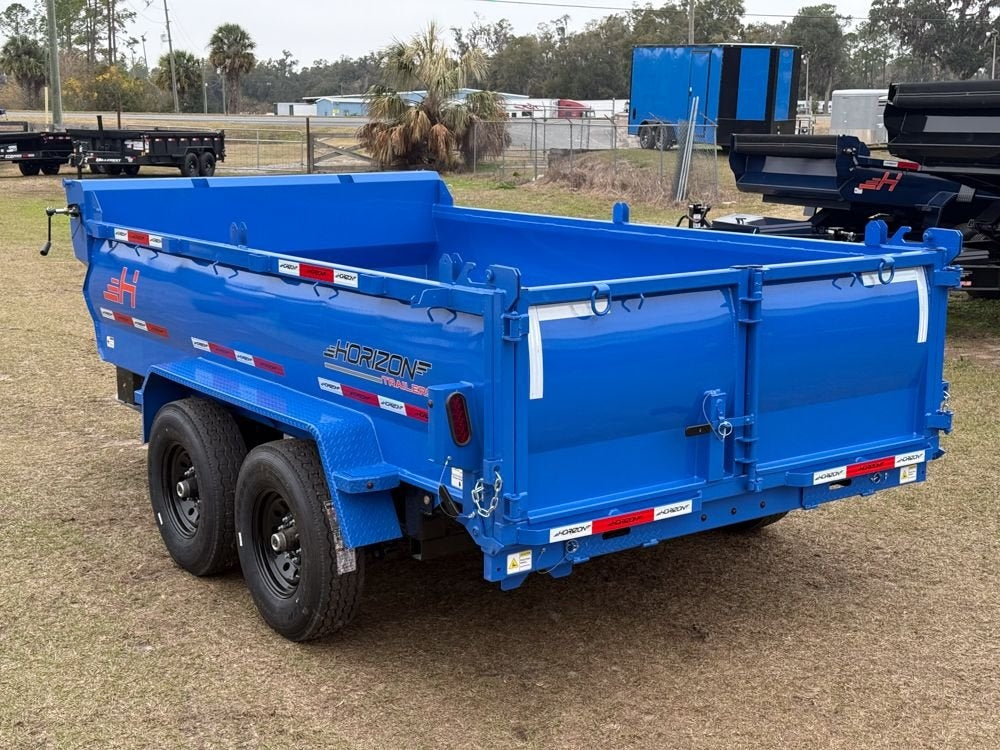 12' LZ7 Dump Trailer 36" Walls - 14k GVWR - Scissor Lift - 14ply Tires - 3 Way Door - Dump Trailers - Stryker Dealership Group