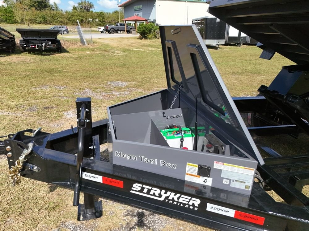 12' SDT Dump Trailer 36" Side Walls - 521 Scissor Lift - 3 Way Gate - Dump Trailers - Stryker Dealership Group