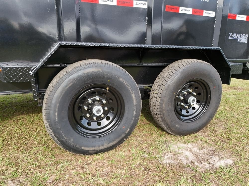 12' SDT Dump Trailer 36" Side Walls - 521 Scissor Lift - 3 Way Gate - Dump Trailers - Stryker Dealership Group