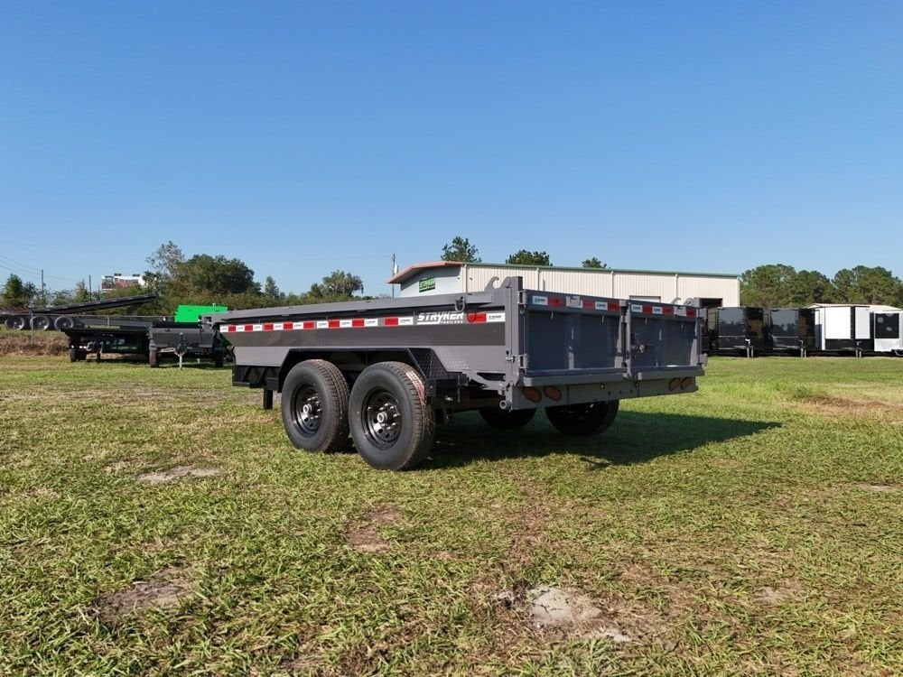 12' Stryker EDT Bumper Pull Dump Trailer 20" Side Walls - (2) 7k Axles - Bumper Pull Dump - Dump Trailers - Stryker Dealership Group